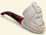 a picture of a pipe with a man ' s head on it