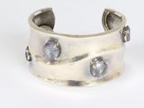 sterling cuff bracelet with amethoralites and diamonds
