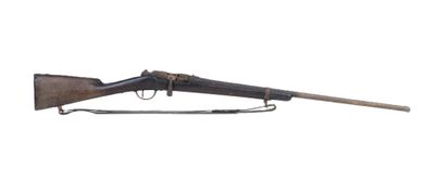 an old rifle with a wooden barrel and a wooden handle