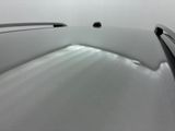 a close up view of the hood of a car