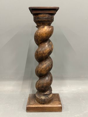 SELLETTE en forme de colonne torsadée en bois, probablement … - Photo 1
