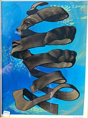 M.C. ESCHER (d'après) Profil de femme