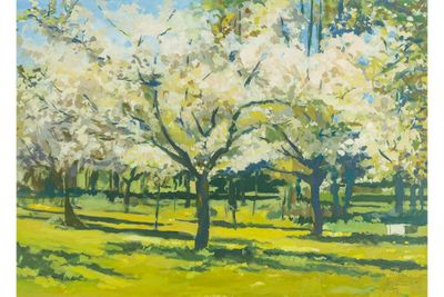 WAUMAN ROGER (° 1956) gouache titrée "The green room" - 52 x…