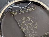 an image of a close up of a pan with a label on it