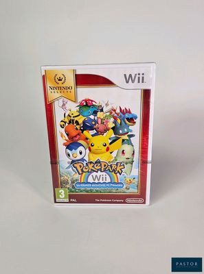 Le jeu Nintendo Wii est vendu dans un coffret sur lequel figurent des images de Pokémon et d'autres personnages
