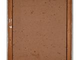 a painting of a brown frame with a brown background and a white border