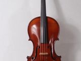 gros plan d'un violon sur fond blanc