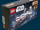a box with a lego star wars set inside of it