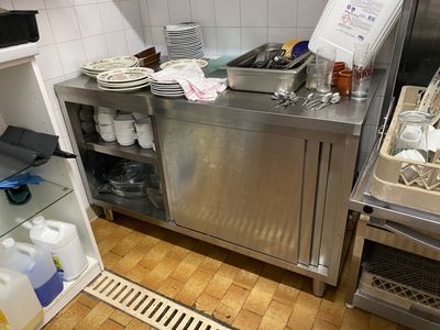 a kitchen with a sink, stove, and dishwasher in it
