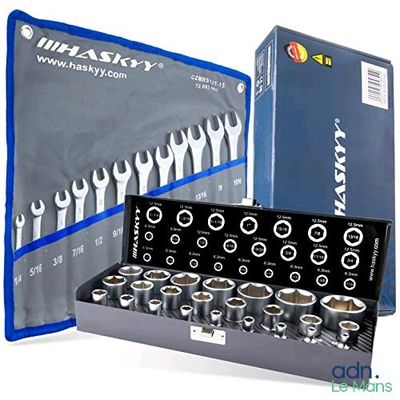 a box of tools that are sitting on a table