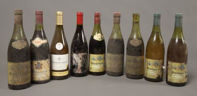 plusieurs bouteilles de vin sont alignées dans une rangée