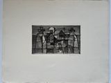 une image représentant un dessin en noir et blanc d'un homme assis à une table