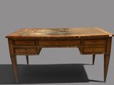une image représentant un bureau avec des tiroirs et un tiroir en dessous
