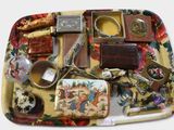 a tray that has a lot of different items on it