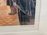 a picture of a painting of a man in a military uniform