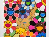 an image of a painting of a bunch of flowers with faces on them