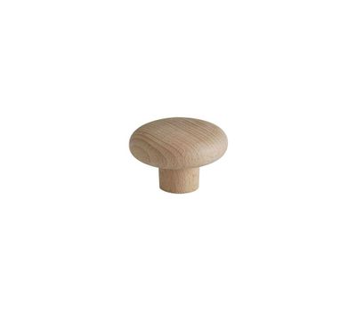 le bouton est en bois et a une forme ronde