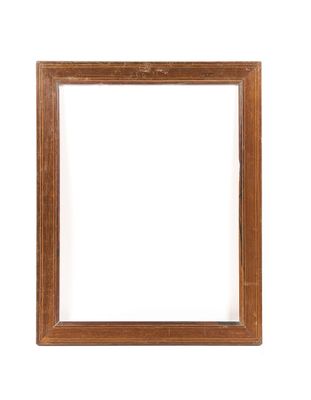 an old wooden picture frame on a white background
