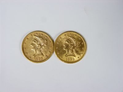 2 pièces de 10 dollars or Liberty, 1899 - Photo 1