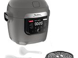 a close up of an air fryer with a timer on it