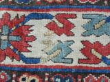 a close up of a rug with a cat on it