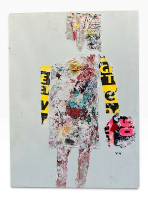 an image of a painting of a man with a skateboard in his hand