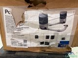 a cardboard box with a picture of a computer on it