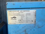 a blue box with a sticker on the side of it