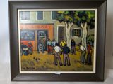 painting of a group of people playing a game of croquet