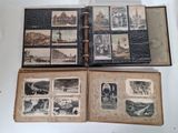 an open book with a bunch of pictures on it sitting on top of a table