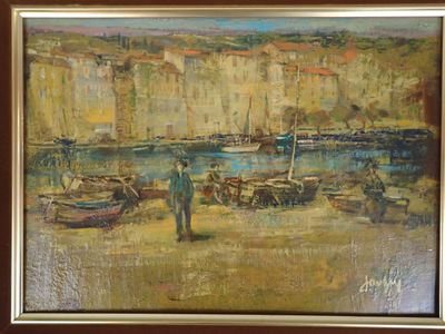 Daniel JAUGAY (XXe siècle). "Port de pêche".