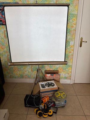 a white board on the floor in a room