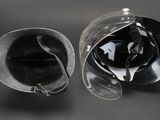 a helmet that has a hole in the middle of it