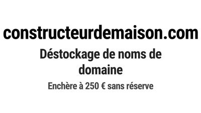 Nom de domaine constructeurdemaison.