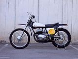 a motorcycle that is parked in a parking lot