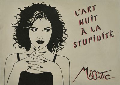 une image représentant le dessin d'une femme tenant une cigarette à la main