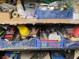 a shelf full of assorted items in a store