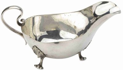 F.K. Perkin & Sons Sauciere Tripode Vintage EN Metal Argente…