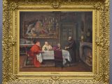 an image of a painting of a family sitting at a table