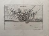 une ancienne carte de la ville de Honnefleur, en France