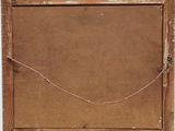 an old picture frame with a string hanging from it ' s side