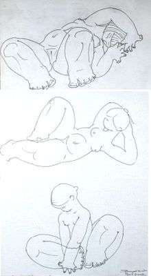 BOUDIER Jean-Claude "Études de nus" - Photo 1