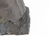a statue of a horse that is standing on a rock