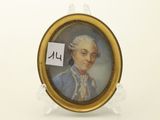 une image représentant un portrait miniature d'un homme vêtu d'un manteau bleu