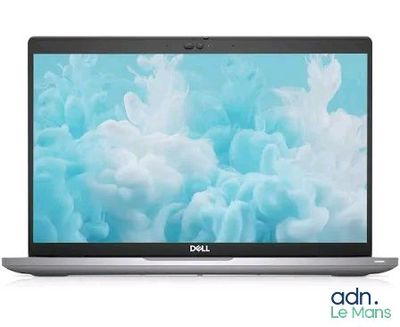 a dell laptop is shown with the dell logo on the screen