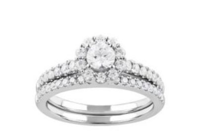 BAGUE EN OR BLANC 14K PESANT 4,90 G AVEC DES DIAMANTS CULTIV… - Photo 1