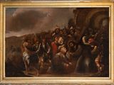 an image of a painting of a group of people on horseback