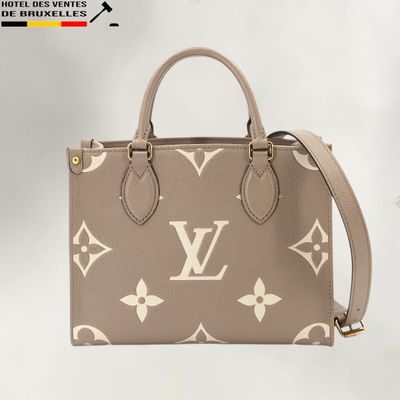 louis vuitton beige monograme leather handbag with shoulder strap