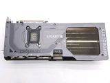 a close up of a graphics card on a white surface