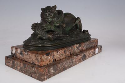 Antoine-Louis BARYE (1796-1875) d 'après "Lionne dévorant un…